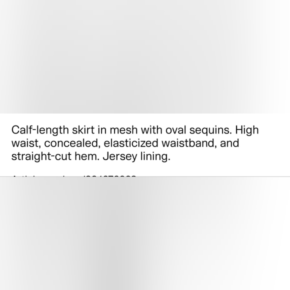 New Holiday 2024 H&M Red Sequined Midi Skirt Sz XS S L - Picture 8 of 8